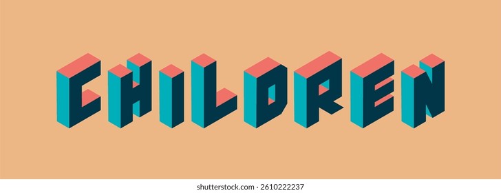 typography CHILDREN word art illustration