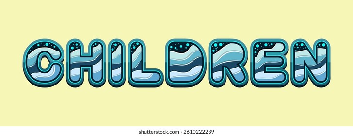 typography CHILDREN word art illustration