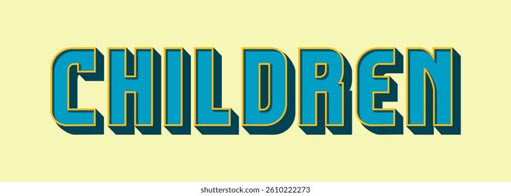 typography CHILDREN word art illustration