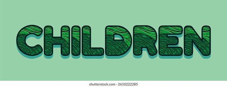 typography CHILDREN word art illustration