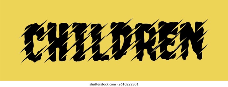 typography CHILDREN word art illustration