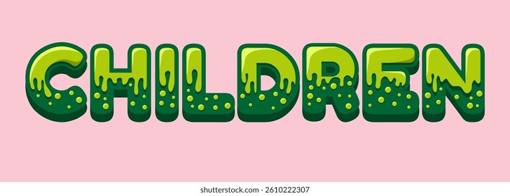 typography CHILDREN word art illustration