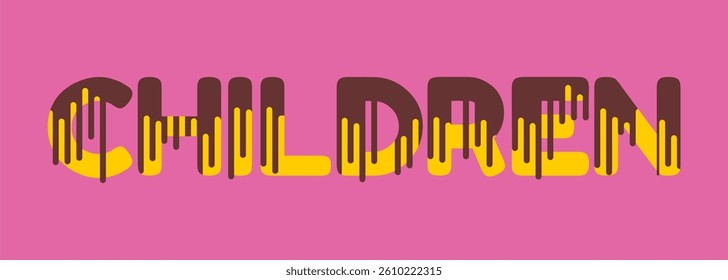 typography CHILDREN word art illustration