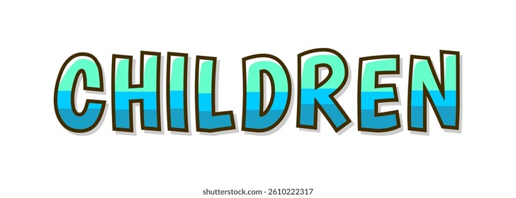 typography CHILDREN word art illustration