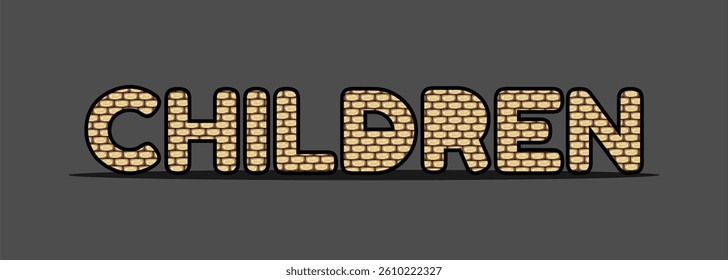 typography CHILDREN word art illustration