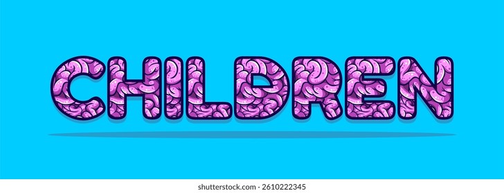typography CHILDREN word art illustration