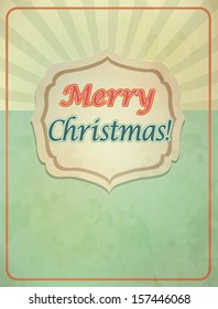 Typography Christmas Greeting Card. Vector Illustration.
