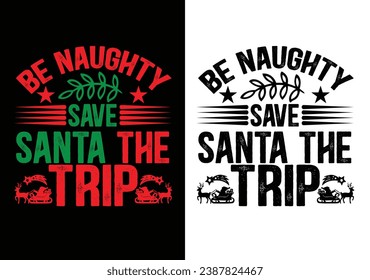 Typography christmas t shirt design
