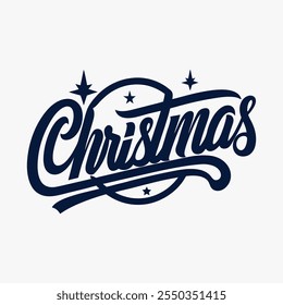 Typography of Christmas for t-shirt print 