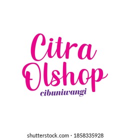 typography of "citra olshop" vetor design. t-shirt design for business