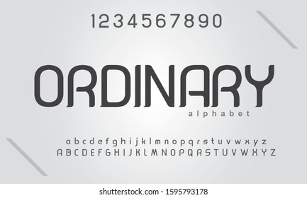Typography classic style serif font. vector illustration