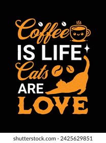 Typography Coffee t-shirt design, Hoodie, mug Design and other use