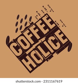 typography coffee t-shirt design for coffee lovers