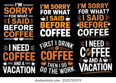 Typography Coffee T-Shirt Design, Coffee tee