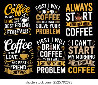 Typography Coffee T-Shirt Design, Coffee tee