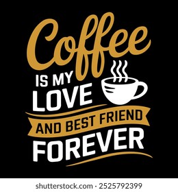 Typography Coffee T-Shirt Design, Coffee tee