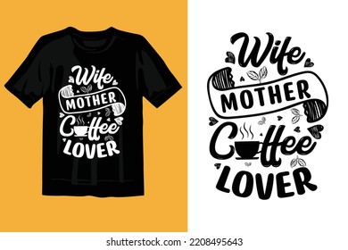 Typography Coffee T-shirt design, vintage typography art,