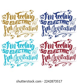 Typography color collection set vector.