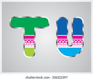 Typography
colorful pattern font
