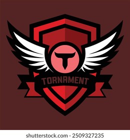 Typography Company Name Tournament Logo vector art illustration