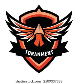 Typography Company Name Tournament Logo vector art illustration
