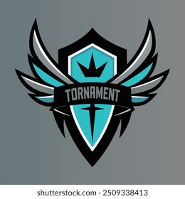 Typography Company Name Tournament Logo vector art illustration