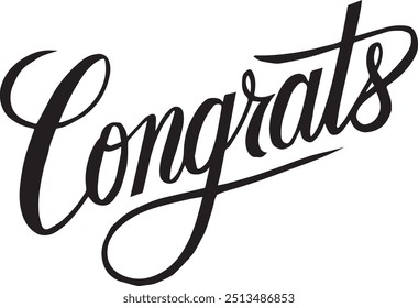 Tipografía de Felicitaciones sobre fondo blanco