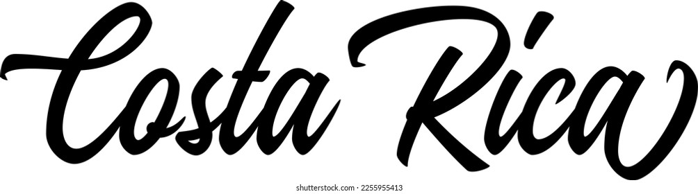 Typography Country Name Beginning with C for Costa Rica