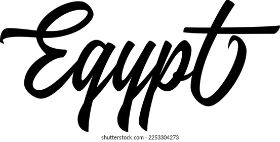 Typography Country Name with E for Egypt