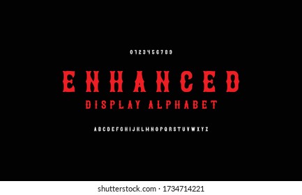 Typography cowboy western style. Vector illustration word. Typeface design a to z.