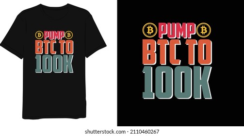 Typography Cryptocurrency T-shirt Design For Man