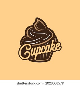 Typography cupcakes. Simple and playful. Can be used for logos or stickers.
