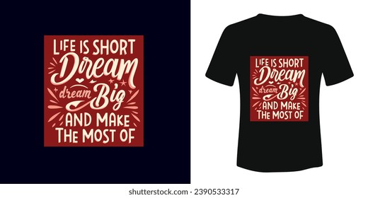 typography custom t shirt design, motivational typography t-shirt design vector