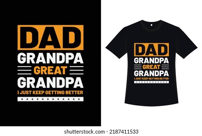 Typography dad t-shirt design with vector 