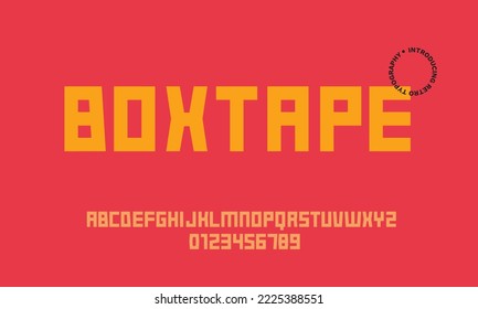 Typography decorative fonts vintage retro concept. Vector bold font for headings, flyer, greeting cards, product packaging, book cover, printed quotes, logotype, apparel design, album covers, etc.