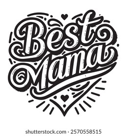 typography design best Mama white background