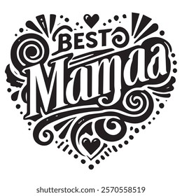 typography design best Mama white background