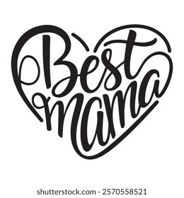 typography design best Mama white background