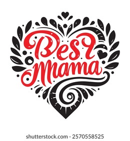 typography design best Mama white background