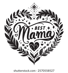 typography design best Mama white background