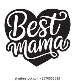 typography design best Mama white background