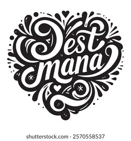 typography design best Mama white background