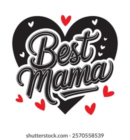 typography design best Mama white background