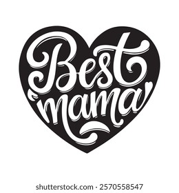 typography design best Mama white background