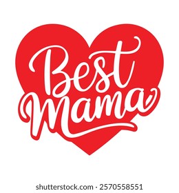 typography design best Mama white background