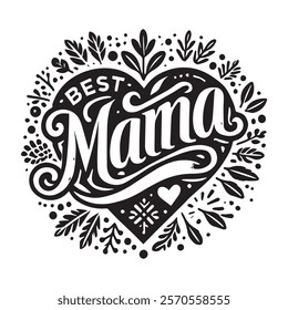 typography design best Mama white background