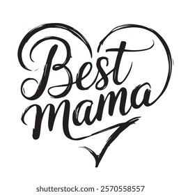 typography design best Mama white background