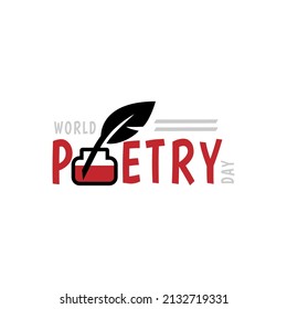 A typography design for celebrating world poetry day event. vector