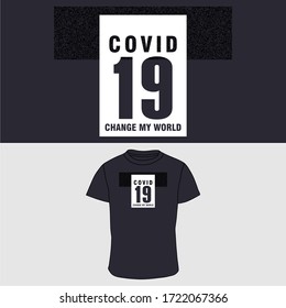 TYPOGRAPHY DESIGN, COVID-19, WORDS DESIGN, VECTOR FOR SCREEN PRINTING AND T SHIRT