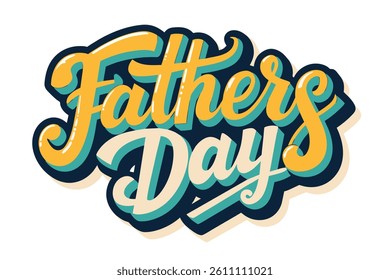 A typography Design of father s day sticker concept